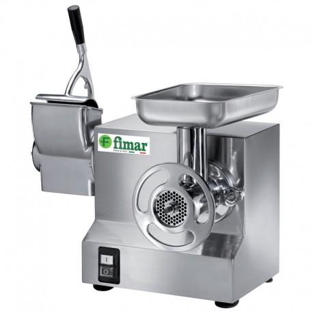 Abbinato Tritacarne e Grattugia prod. tritacarne 150÷250 Kg/h grattugia 40 Kg/h Gruppo macinazione inox mon./trif.