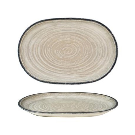 Piatto Ovale Roma dim. 33x22 cm porcellana Tellus Saturnia