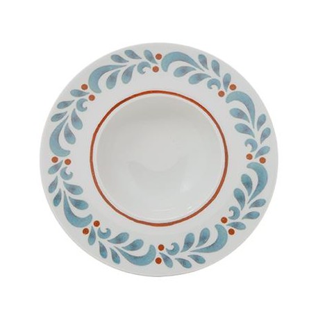 Coppa Bowl-K Dim.diam.27.5 cm Calliope Z126 Rosso/Verde porcellana Napoli Saturnia