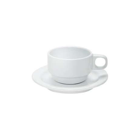 Tazza The Con Piatto 15 cl porcellana bianca Turismo N/2/C Costa Verde