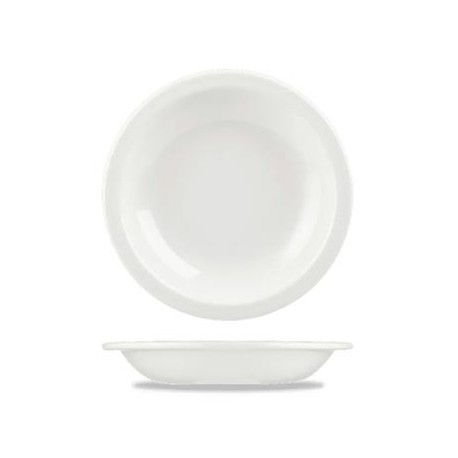 Piatto Fondo dim.diam.21 cm porcellana bianca Nova WH NS8 Churchill