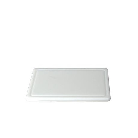 Tagliere polietilene Con Gola DIM.30x20 cm spessore 1,5 cm colore Bianco Chef