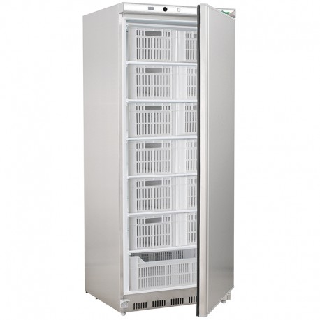 Armadio refrigerato statico acciaio inox + abs 1 porta lt 570 temp. -18°C / -22°C dim.mm.777x695x1895(h)