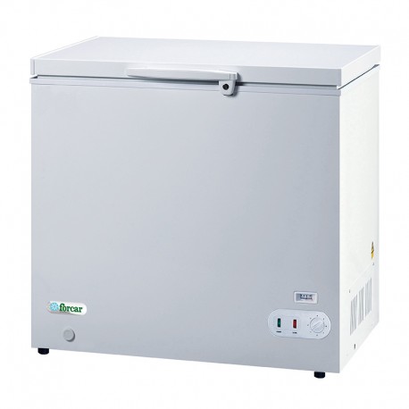 Congelatore a pozzetto porta a ribalta lamiera verniciata bianca + alluminio goffrato Lt 439 Temp.≤ -18 dim.mm.1535x680x850(h)