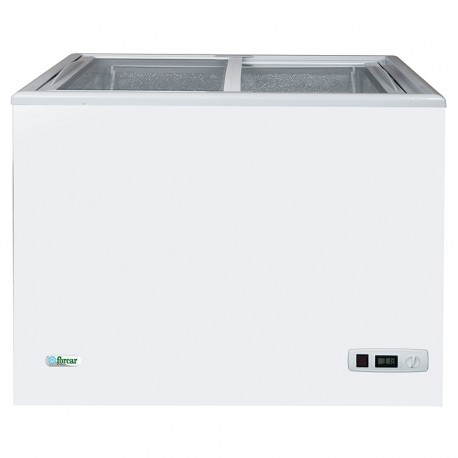 Congelatore a pozzetto apertura superiore  lamiera verniciata bianca+alluminio goffrato Lt 245 Temp.≤ -18 dim.mm.1030x675x840(h