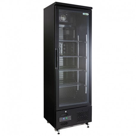 Vetrina bottle cooler statica lamiera verniciata 1 porta vetro luci interna Lt 193 temp.+2°C/+8°C dim.mm.600x514x1880(h)
