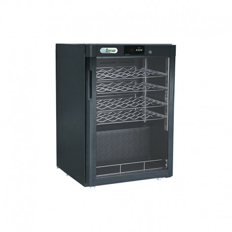 Cantinette per vini refrigerate statiche in alluminio 1 porta vetro luci led Temp.+5°C/+18°C dim.mm.600x603x860(h)
