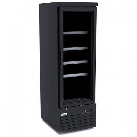 Vetrina espositiva refrigerata ventilata verniciata 1 porta vetro luci interne Lt 332 temp.-18°C / -22°C dim.mm.610x765x1893(h)