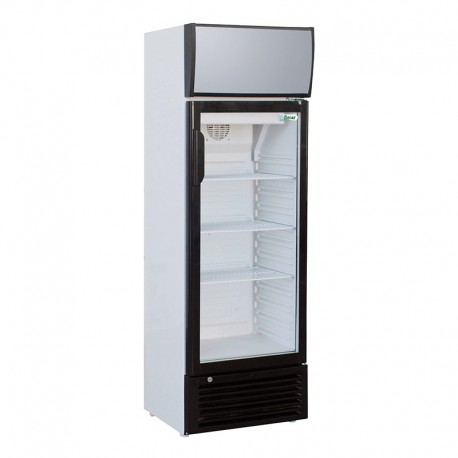 Vetrina espositiva refrigerata statica verniciata 1 porta vetro luci interne Lt 244 temp.+2°C / +8°C dim.mm.550x538x1880(h)
