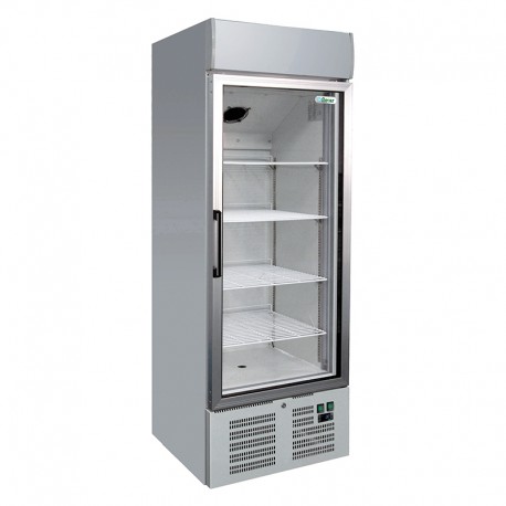 Vetrina espositiva refrigerata statica verniciata 1 porta vetro luci interne Lt 331 temp.+2°C / +8°C dim.mm.660x650x1910(h)