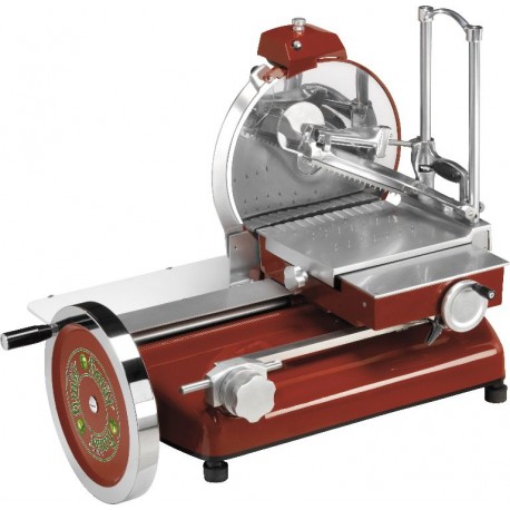 Affettatrice a volano struttura verniciata a fuoco lama dim.diam.mm.350 dim.mm.830x720x640(h)