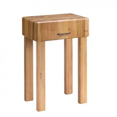 Ceppo in legno di robinia con gambe fisse applicate direttamente al corpo del ceppo dim.cm 60x60x90h