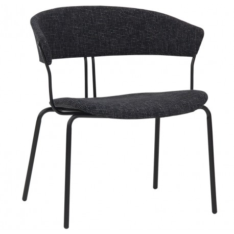 Poltroncina Struttura in metallo verniciato scocca imbottita rivestimento in tessuto