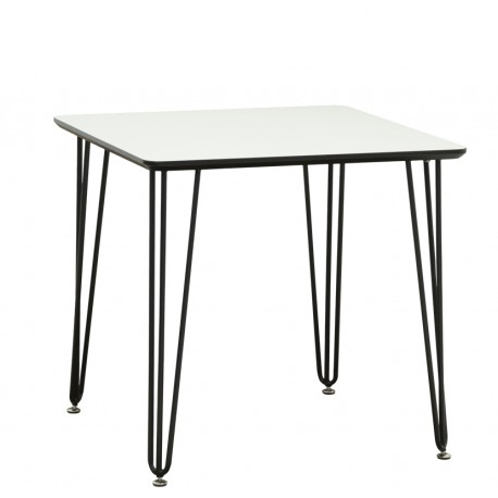 Tavolo struttura in metallo verniciato piano in melammina L70 x P70 x H77 cm