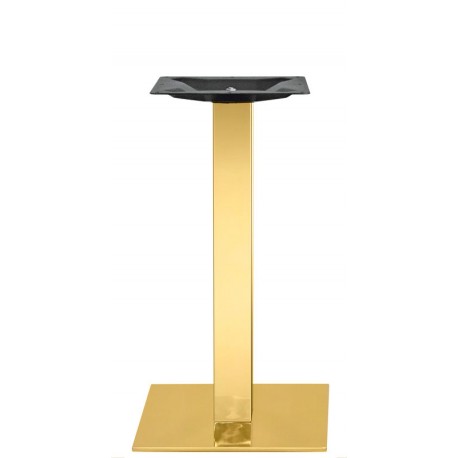 Base struttura in acciaio inox effetto ottone satinato piedini regolabili dim.cm.40x40xH72