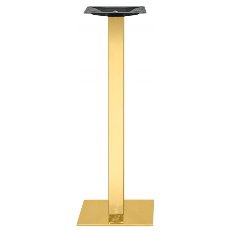 Base struttura in acciaio inox ottonato piedini regolabili dim.cm.40x40xH110