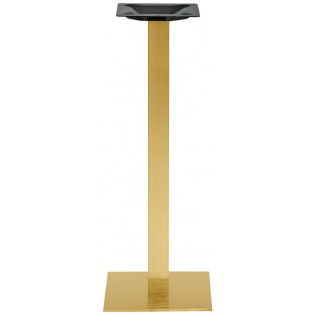 Base struttura in acciaio inox effetto ottone satinato piedini regolabili dim.cm.40x40xH110