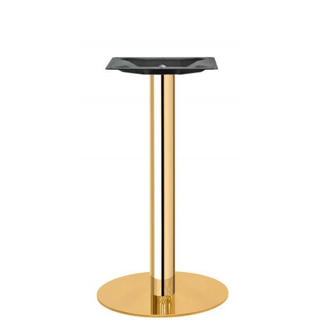 Base struttura in acciaio inox ottonato piedini regolabili dim.cm. Ø40xH72