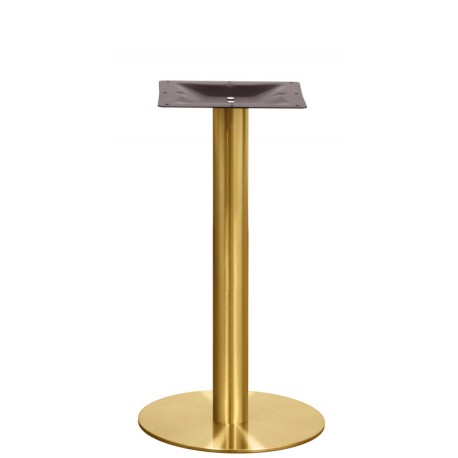 Base struttura in acciaio inox effetto ottone satinato piedini regolabili dim.cm. Ø40xH72