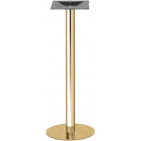 Base ​struttura in acciaio inox ottonato piedini regolabili dim.cm.Ø40xH110