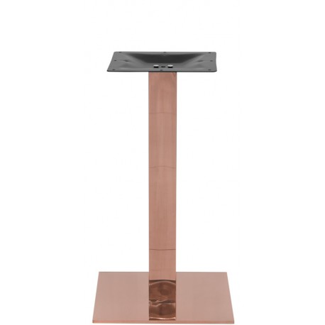 Base ​Struttura in acciaio inox ramato piedini regolabili dim.cm. 40x40xH72