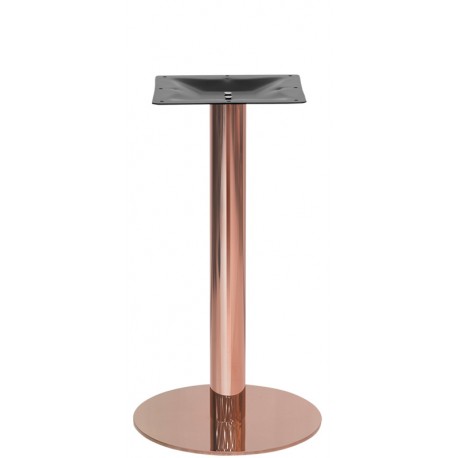 Base ​struttura in acciaio inox ramato piedini regolabili dim.cm. Ø40xH72