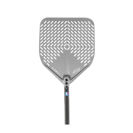 Pala Pizza Rettangolare Forata 33x33 cm Carbon C-32RF/120 Gi.Metal
