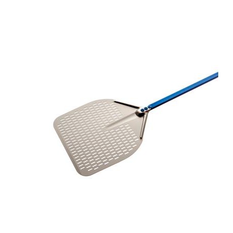 Pala Pizza Rettangolare Forata 33x33 cm Azzurra A-32RF Gi.Metal