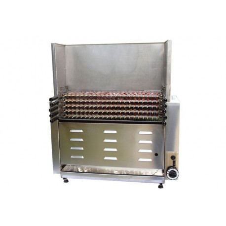 Cuoci arrosticini gas capacita' di cottura 66 pezzi dim.mm.750x350x710h