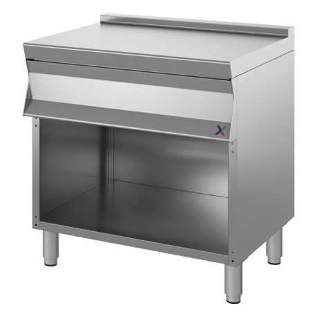 Base neutra su armadio a giorno in acciaio inox dim.cm.80x90x85/90h