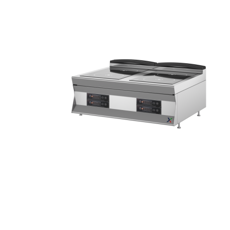 Cucina a induzione 4 zone elettrica kw 5x4 da banco dim.mm.800x900x280h