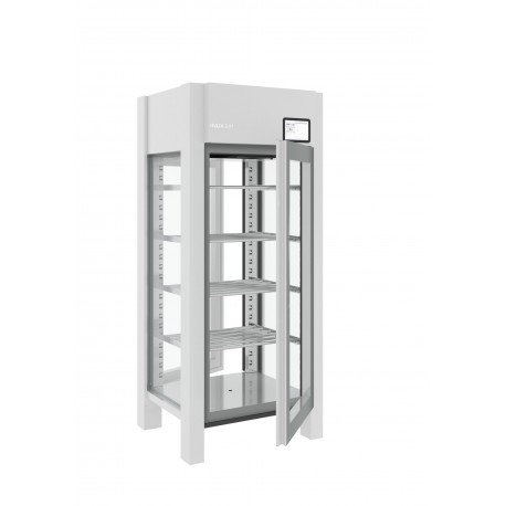 Vetrine espositive ventilate con controllo umidita' 2 porte su 2 fronti temp.-15°+10°C  dim.mm.880x880x2090h