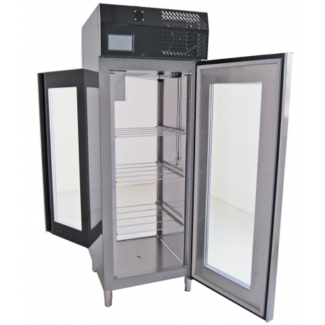 Armadio climatico ventilato con controllo umidita' 4 porte vetro lt 1400 temp.-6°+40°C dim.mm.1470x860x2050h