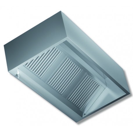 Cappa di aspirazione acciaio inox a parete kubica senza motore Dim.mm.2000x1100x450h