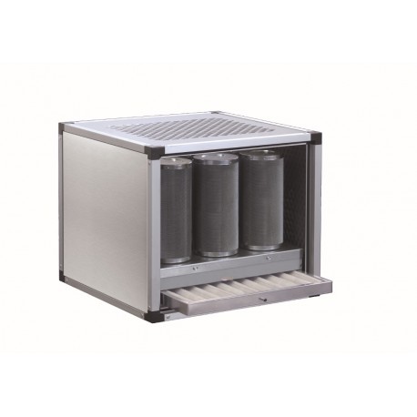 Filtraggio a carbone attivo cassonato portata aria 1500 m³/h dim.mm.400x700x700h