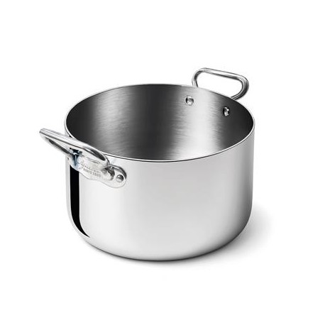 Casseruola Alta 2 Manici 36 cm Alu-Inox 3-Ply Induzione ALUM104 Agnelli