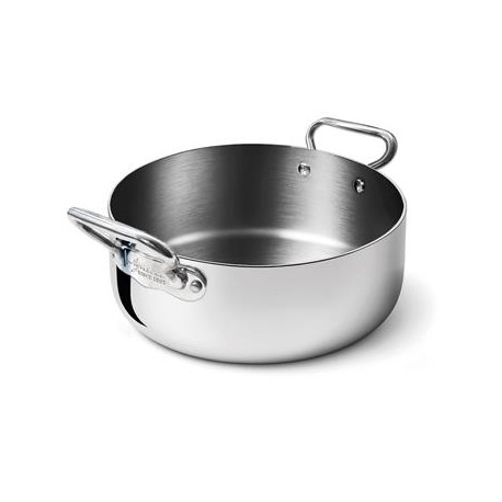 Casseruola Bassa 2 Manici 32 cm Alu-Inox 3-Ply Induzione ALUM106 Agnelli