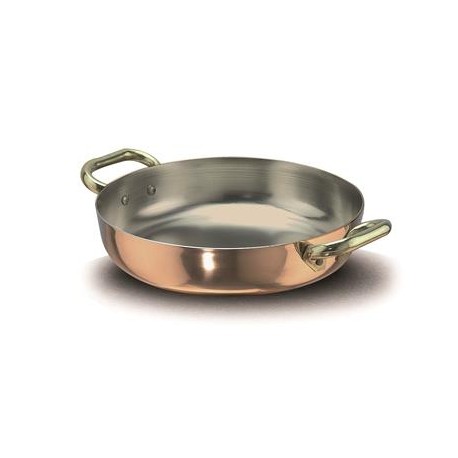 Tegame 32 cm Rame Liscio Stagnato - 2 mm ALCU110 Agnelli