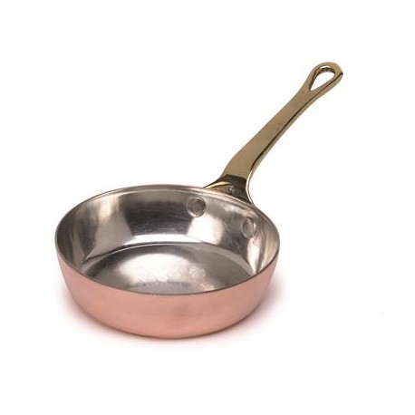 Padellino Servire 1 Manico 10 cm Rame Martellato Stile Francese COCU111M Agnelli