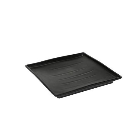 Piatto Quadro 25.5x25.5 cm Nero Melamina Black YML-2100P