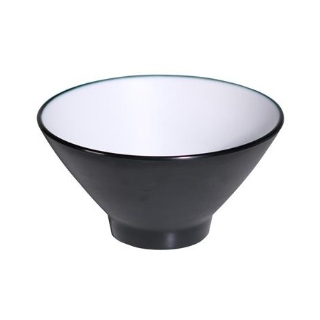 Coppetta Conica 15 cm Melamina Bicolor White/Black YML-V61