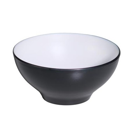 Coppa Bombata 21 cm Melamina Bicolor White/Black YML-853