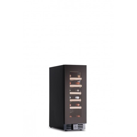 Espositore refrigerato per vino ventilato in lamiera verniciata 1 porta luci led Temp.+2°C/+20°C dim.mm.295x573x820h