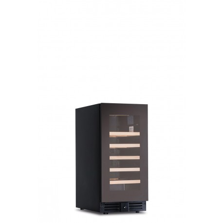 Espositore refrigerato per vino ventilato in lamiera verniciata 1 porta luci led Temp.+2°C/+20°C dim.mm.380x578x820h