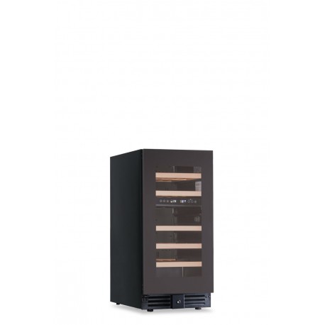 Espositore refrigerato per vino ventilato in lamiera verniciata 1 porta luci led Temp.+2°C/+12°C|+12°C/+20°C dim.mm.380x578x820h