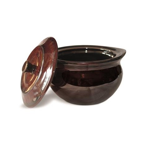 Casseruola Con Coperchio 11,5 cm Stoneware Marrone ST35112 Mps