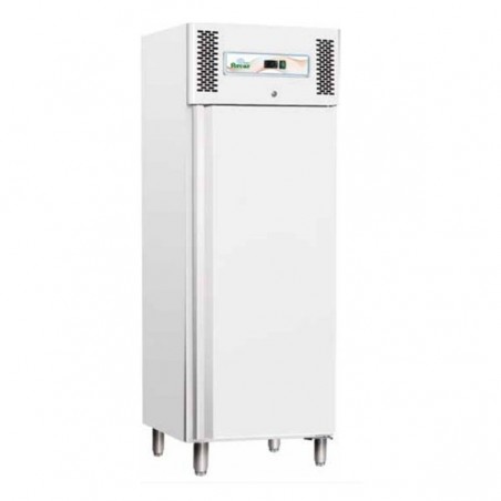 Armadio frigo refrigerato 507Lt. TN Temp. Pos. +2°/+8°C. In lamiera verniciata bianca GN 2/1 professionale Vetrina