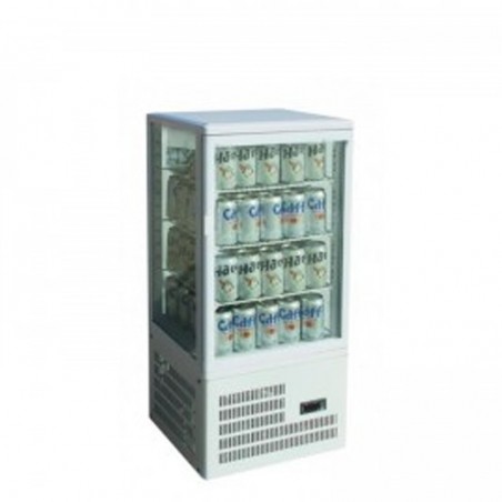 Armadio frigo Vetrina 4 lati refrigerato ventilata. H.cm. 930 - vers. da tavolo professionale Vetrina