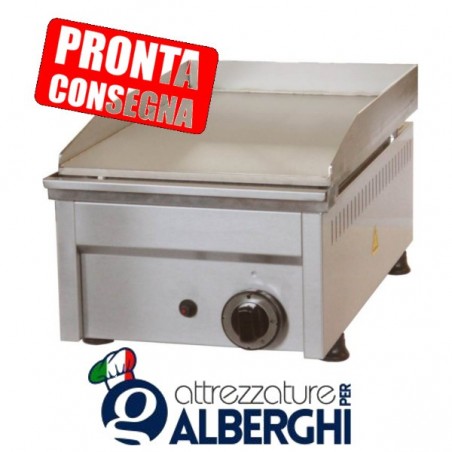 Fry Top a gas in acciaio inox Piastra liscia 330x450x275h mm professionale