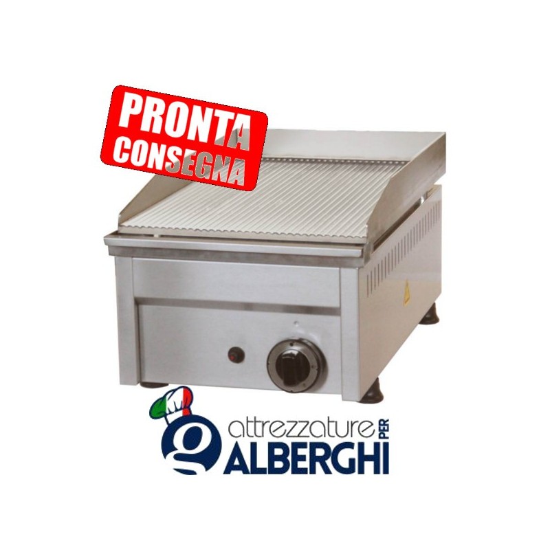 Fry Top a gas in acciaio inox Piastra rigata 330x450x275h mm